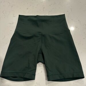 Lululemon Athletica Dark Green Bike Shorts wundertrains
